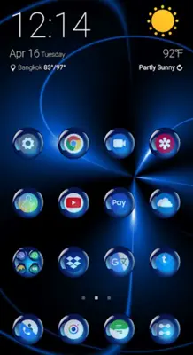 Theme Launcher - Spheres Blue android App screenshot 0